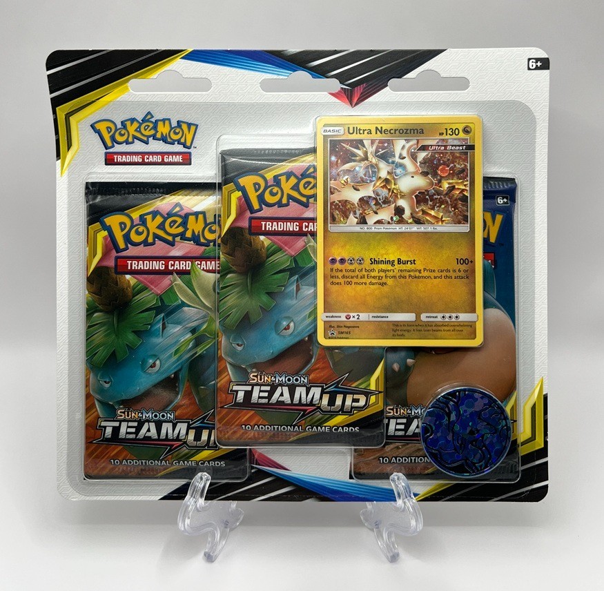 (403361) Pokemon Sole e Luna Team Up Ultra Necrozma Confezione da 3 Blister Sigillato in Fabbrica