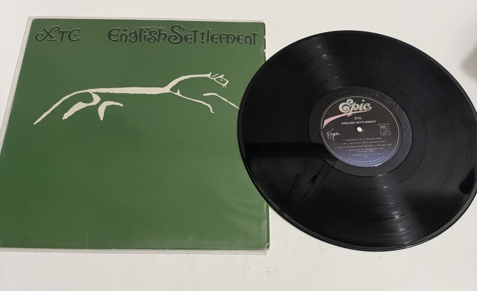 XTC English Settlement 12” Vinyl Record LP 1982 Epic Virgin Records ARE 37943