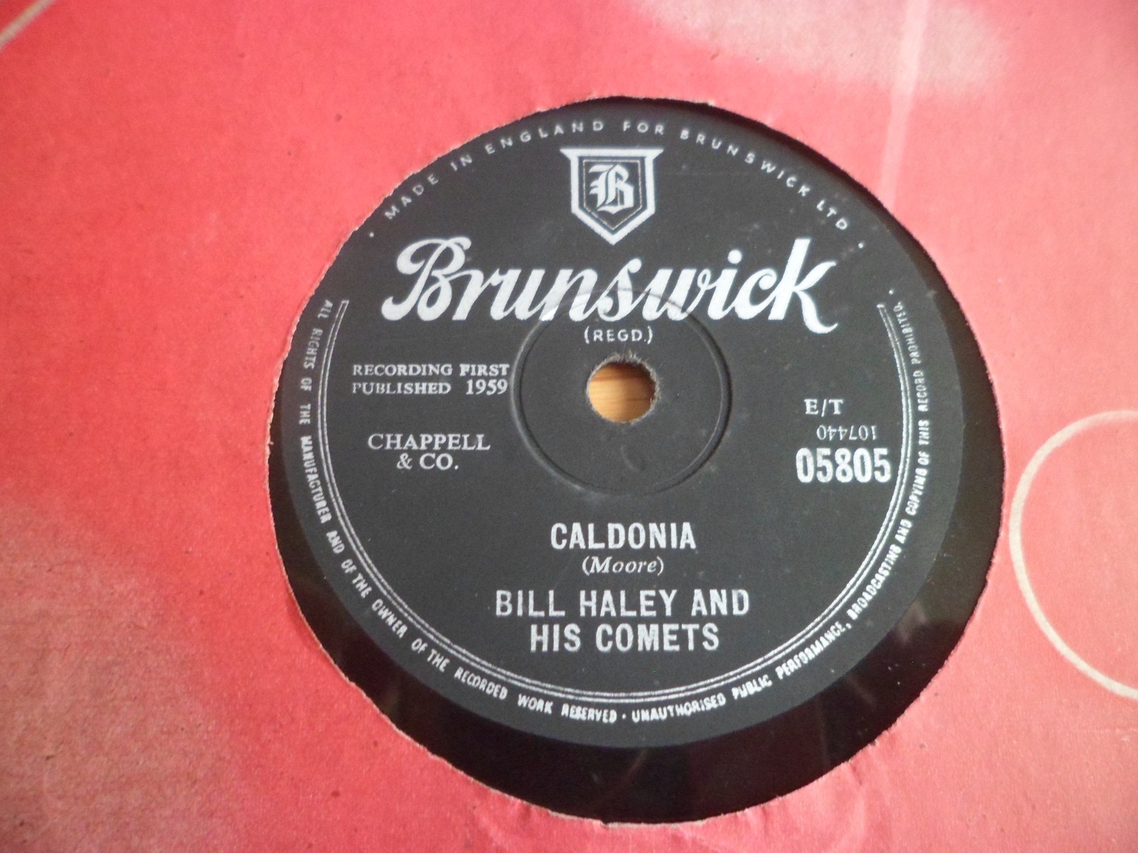BILL HALEY: CALDONIA / SHAKY 1959 BRUNSWICK UK 78RPM RARE EX++/NM SUPERB