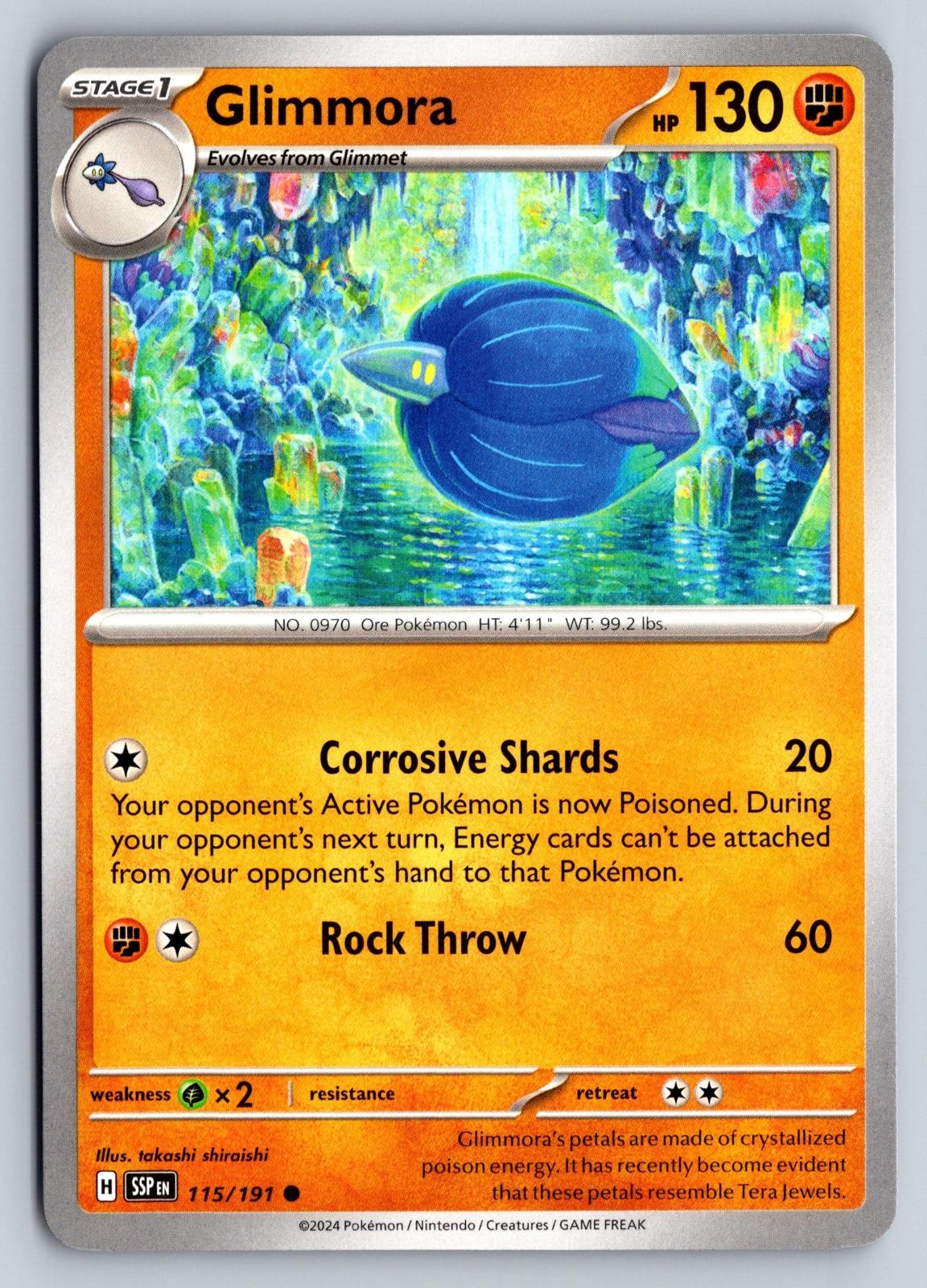 Glimmora 115/191 Scintille Urgenti Pokemon shiraishi