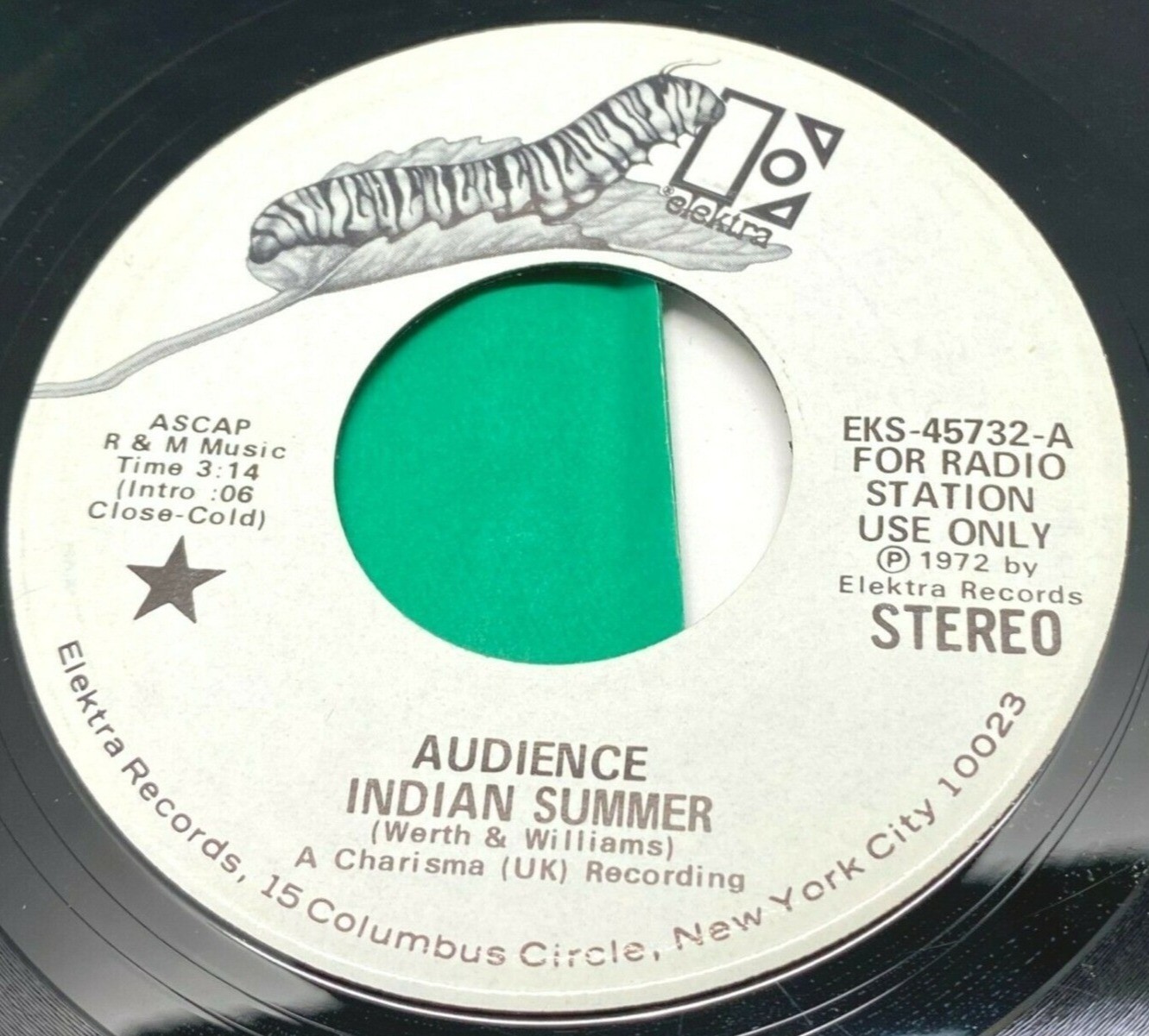 Audience Indian Summer / It Brings a Tear 45 Vinyl Promo 70s Prog Rock Elektra 