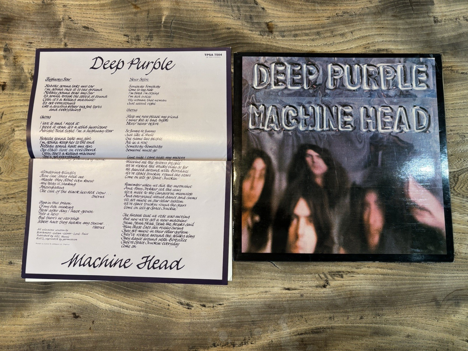 DEEP PURPLE Machine Head LP 1972 UK Contract German Pressing A-1U/B-1U TPSA 7504