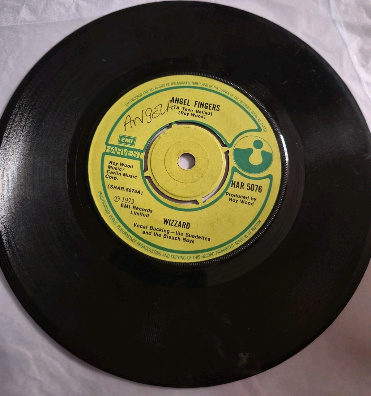 Wizzard Angel Fingers 7 Inch Vinyl Single Good Condition