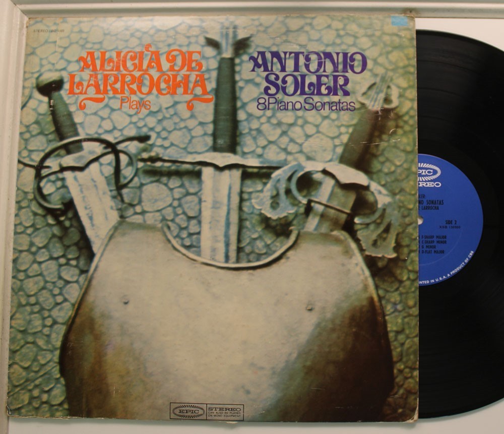 Alicia De Larrocha Lp Promo Plays Antonio Soler 8 Piano Sonatas On Epic - Vg++ /