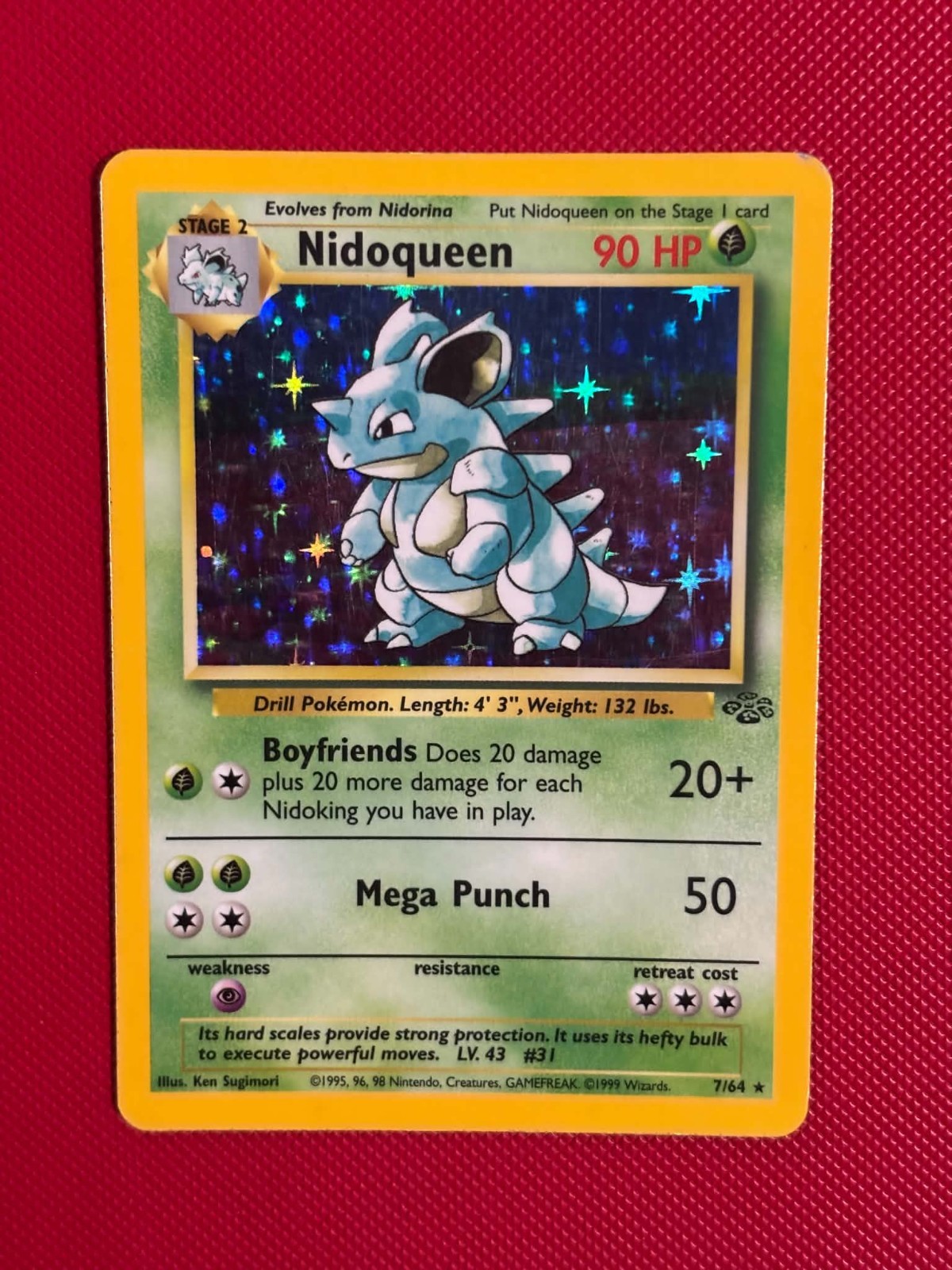 POKEMON! Nidoqueen - Jungle 7/64 Edizione Illimitata - Holo Rare - LP/MP