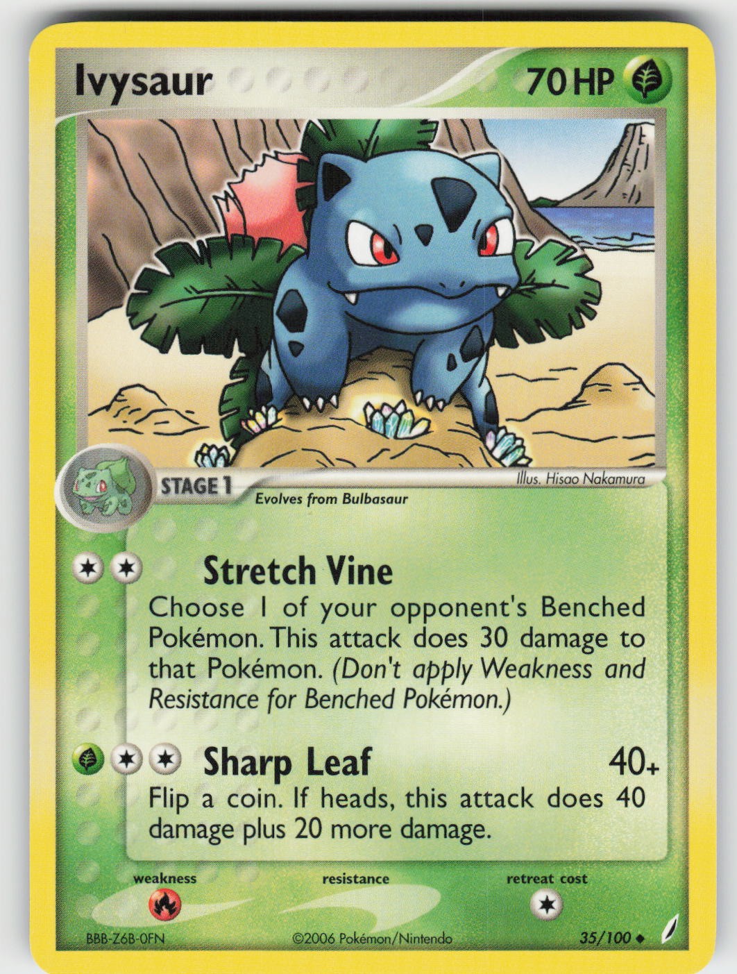 Ivysaur Uncommon Crystal Guardians 35/100 NM