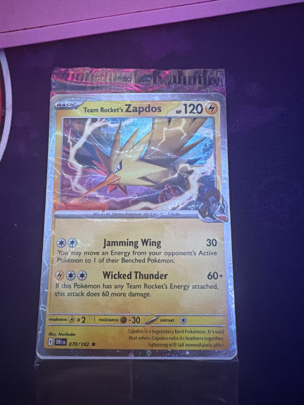 Team Rocket's Zapdos (esclusiva Gameestop) 070/182 carte e prodotti vari