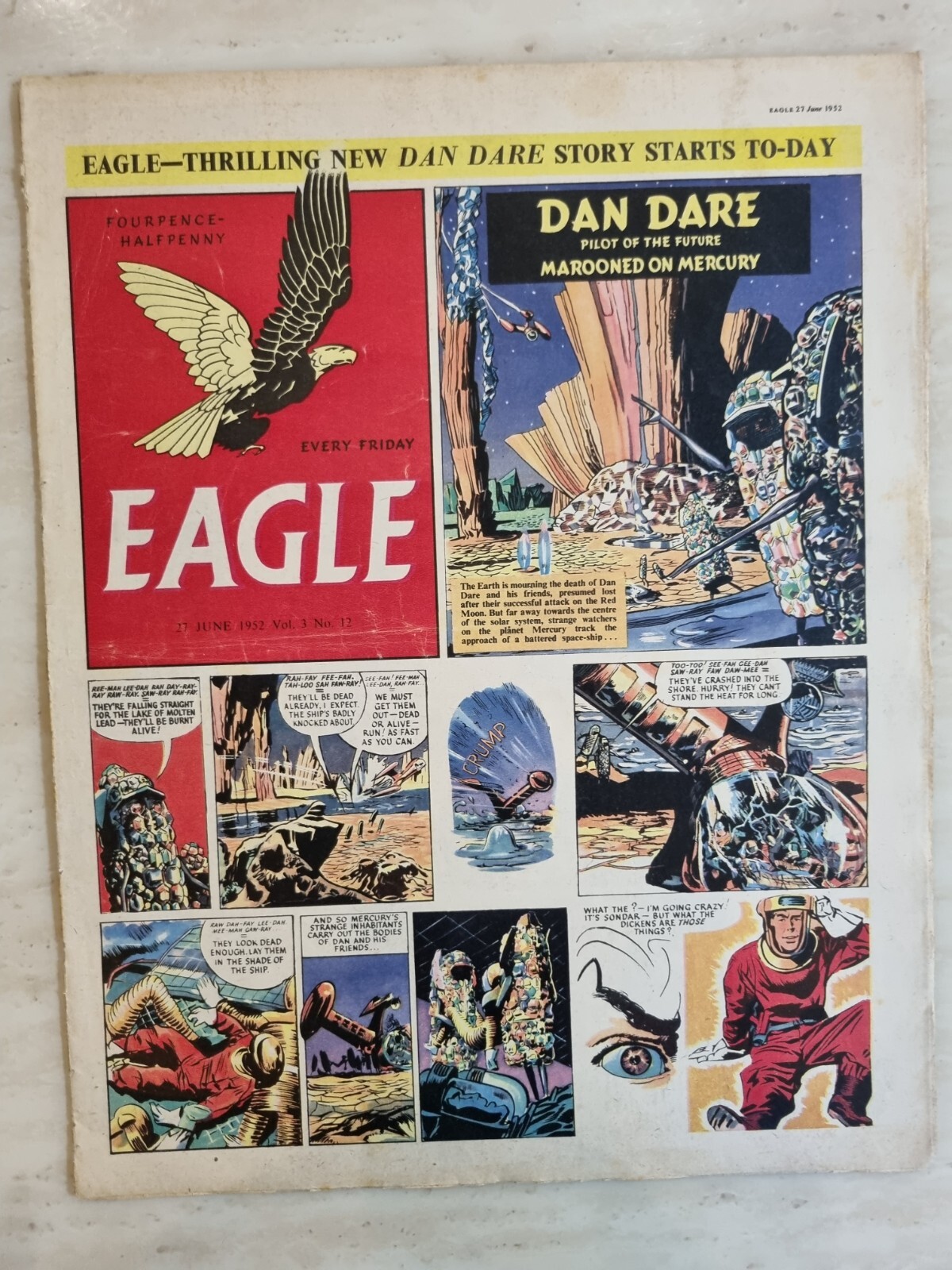 Eagle Comic Vol 3 No 12, 27th June 1952 Aircraft Fuelling Vehicle