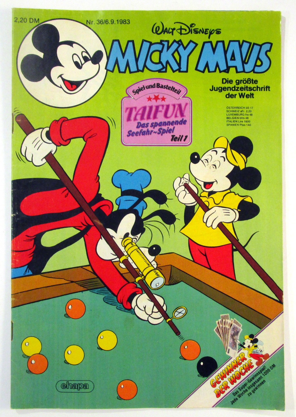 Topolino 1983 fascicolo 36 del 6 settembre 1983 Walt Ehapa Editore con supplemento
