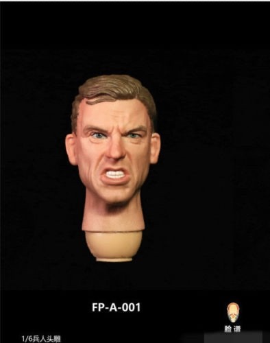 Facepool 1/6 FP-A-001 Testa-Sculpt Modello-Caucasico con Espressione Adatto Fig 12"