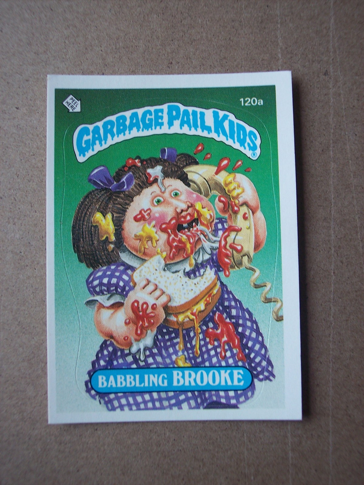 1986 Garbage Pail Kids series 3 Babbling Brooke 120a ** GPK OS3 NM