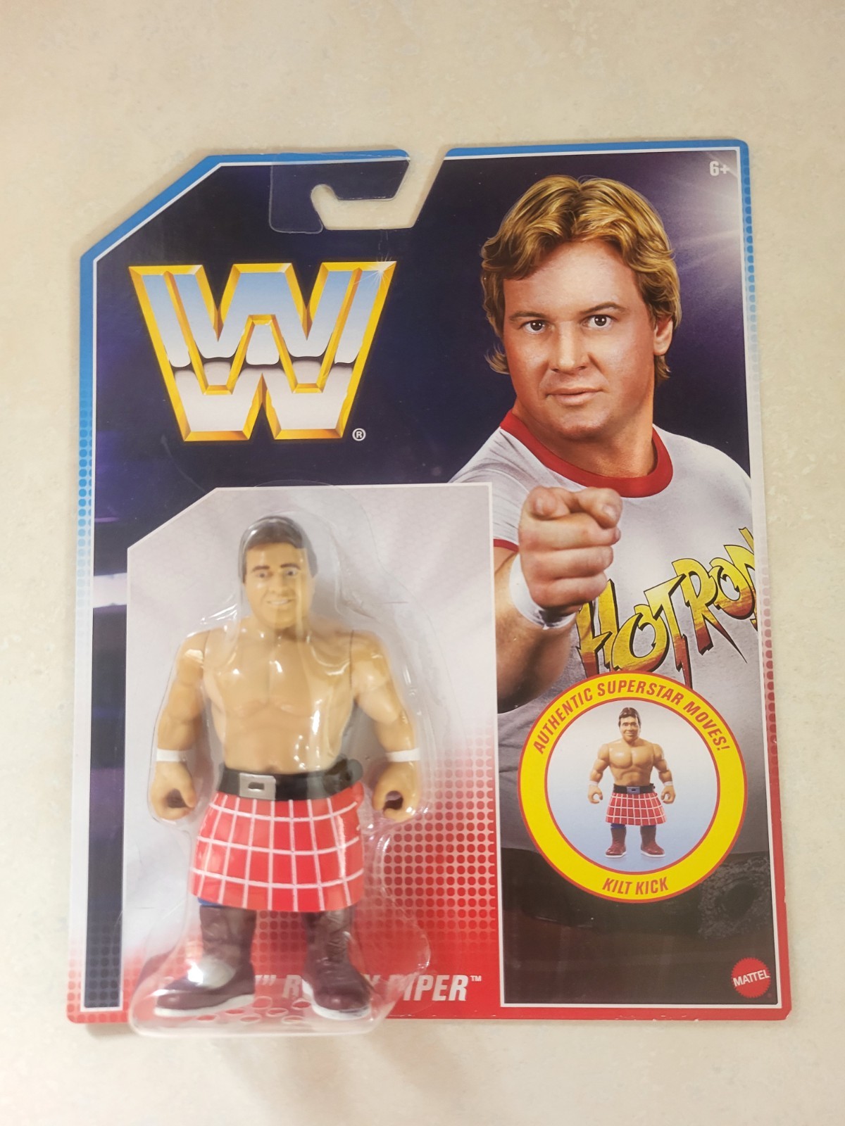 WWE WWF Rowdy Roddy Piper Mattel Retro Action Figure Sigillato in Fabbrica Wrestling