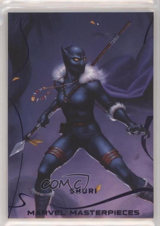 2022 Upper Deck Marvel Masterpieces Epic Purple Foil 84/199 Shuri #46 6xl