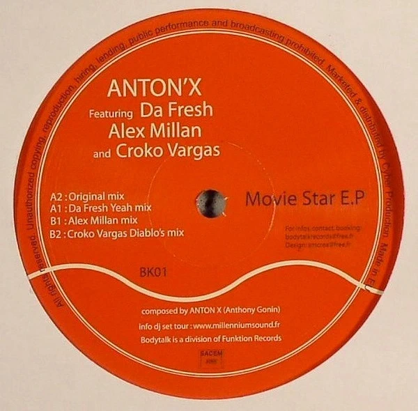 Vinilo Anton'X – Movie Star E.P