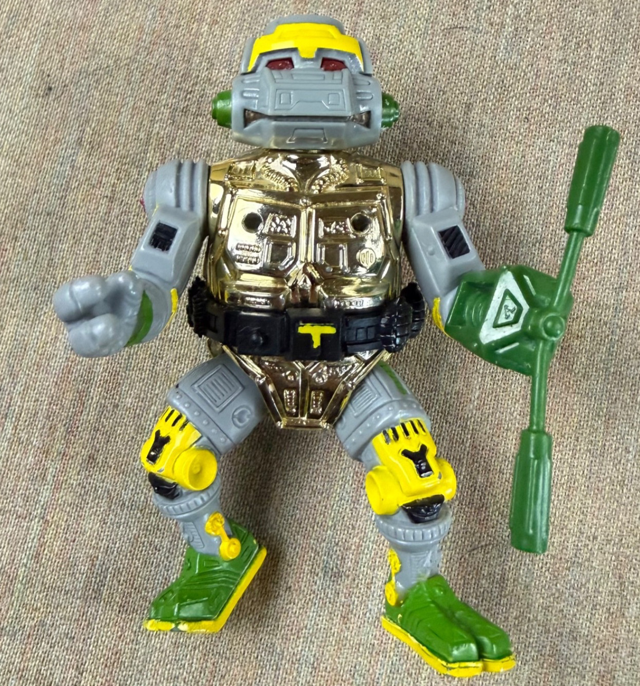 Figurina vintage Teenage Mutant Ninja Turtles Metalhead 1989 Playmates con rotore