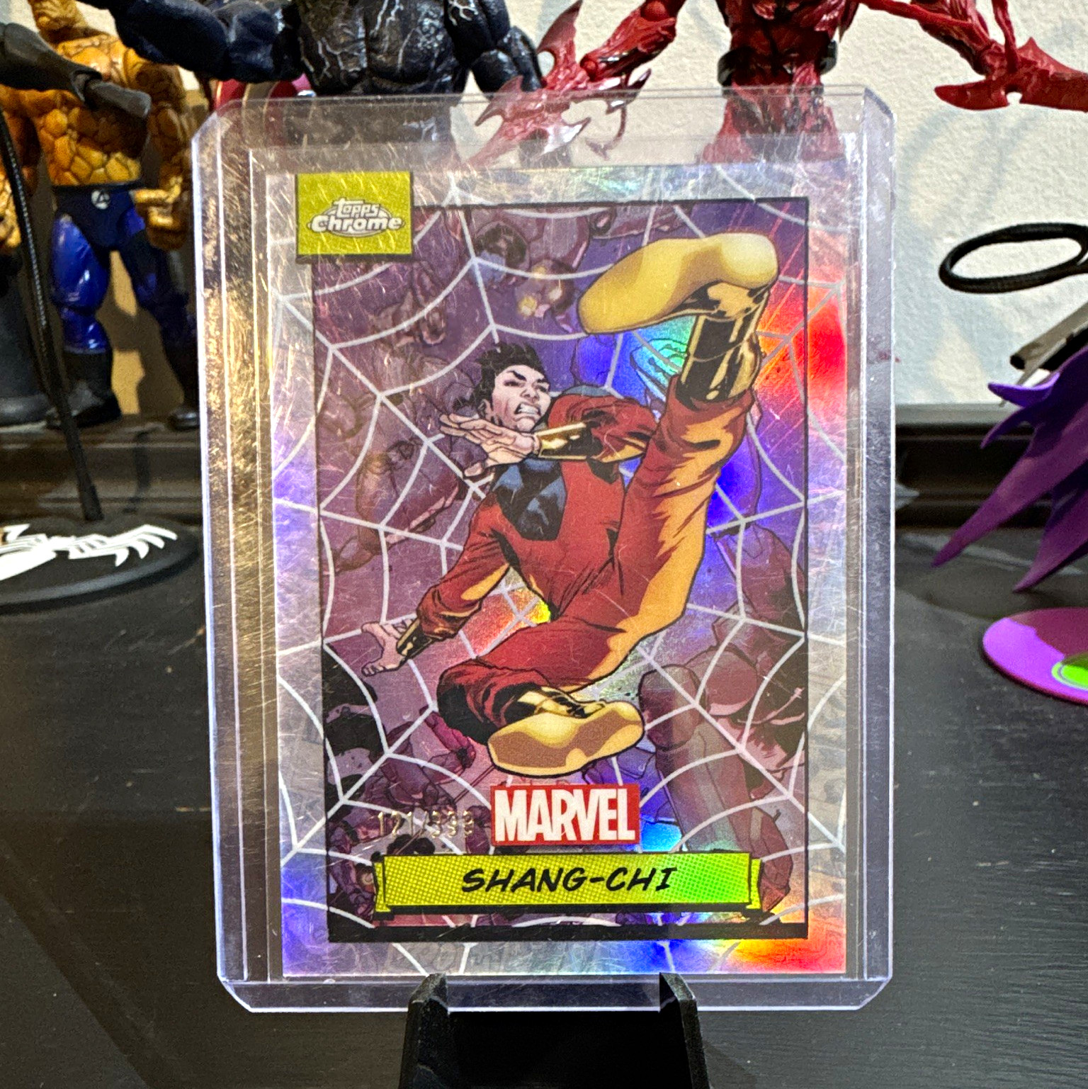 Topps 2024 Topps Chrome Marvel Shang-Chi #73 spiderweb refractor /399