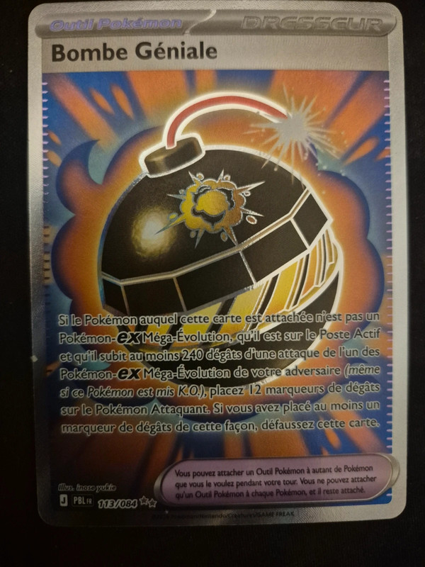 Carte Pokémon Bombe Géniale 113/084 ME05 Fr