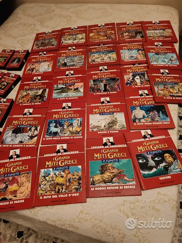 Miti Greci a Fumetti De Crescenzo 23 Libri 12 VHS