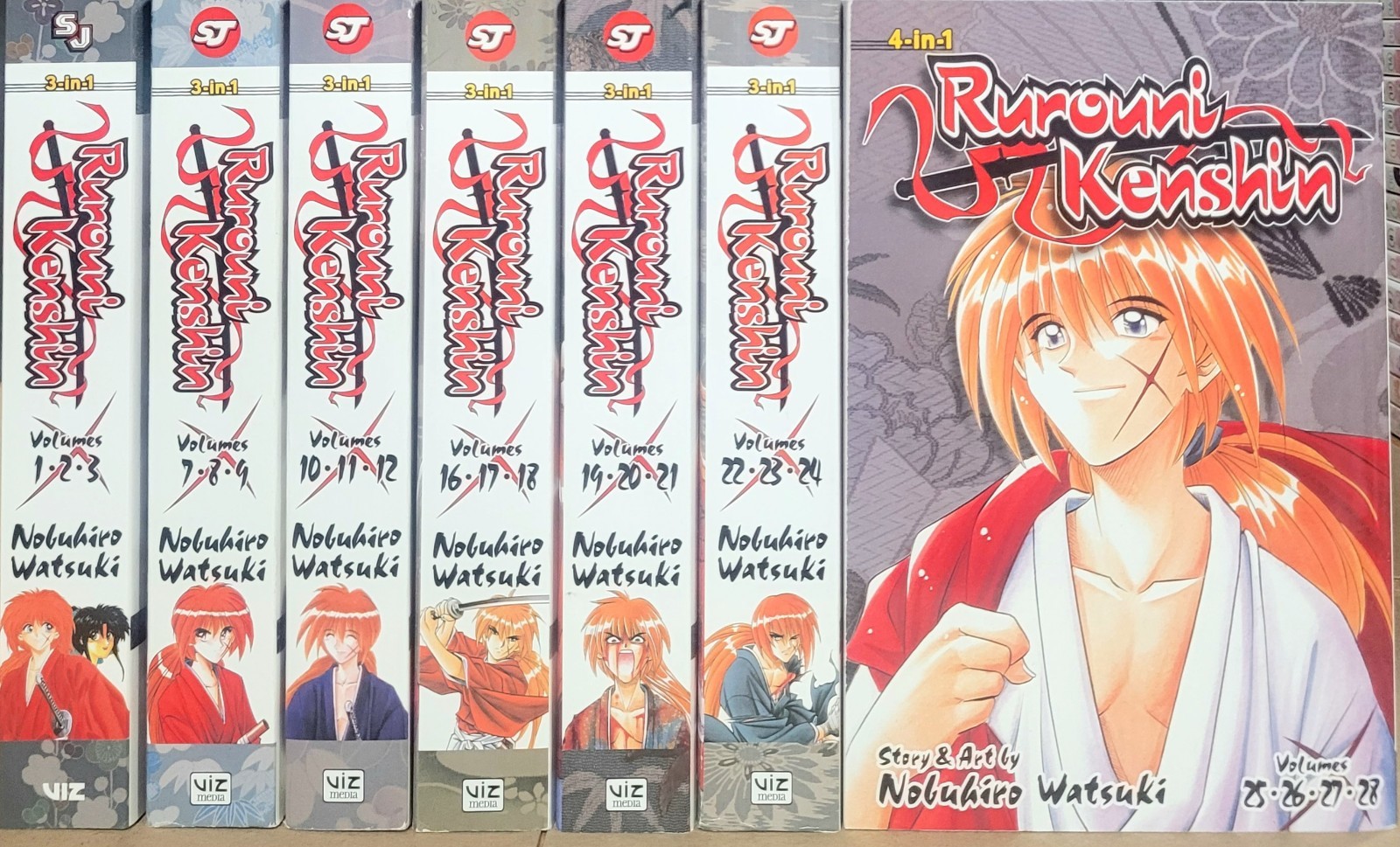 Rurouni Kenshin Omnibus Vol 1-3,7-12,16-28 Manga Inglese 7 Libri Nuovi Viz Media 