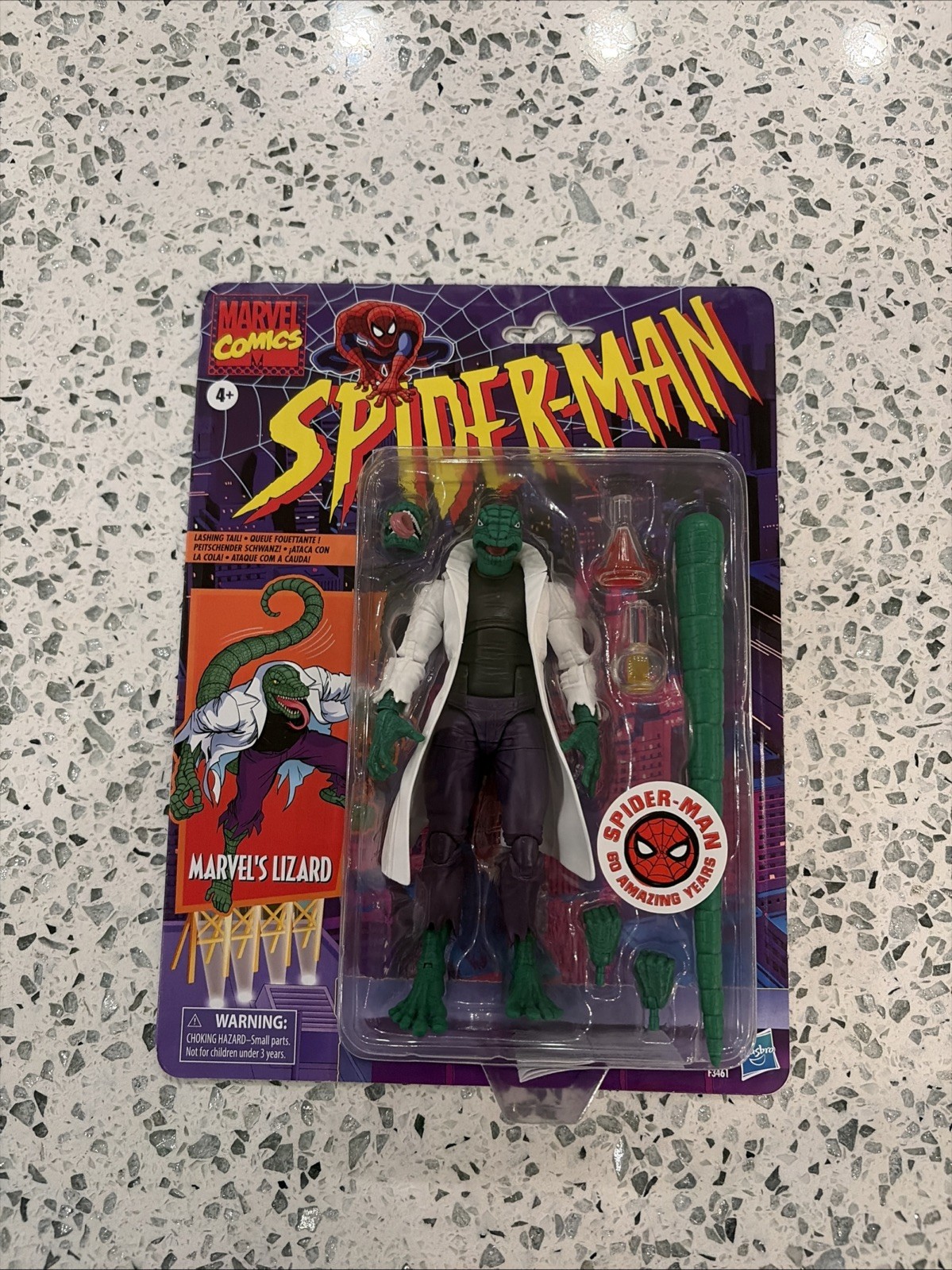 Marvel Legends 50 Years Retro Card Spider-Man Marvel’s Lizard New Sealed Hasbro