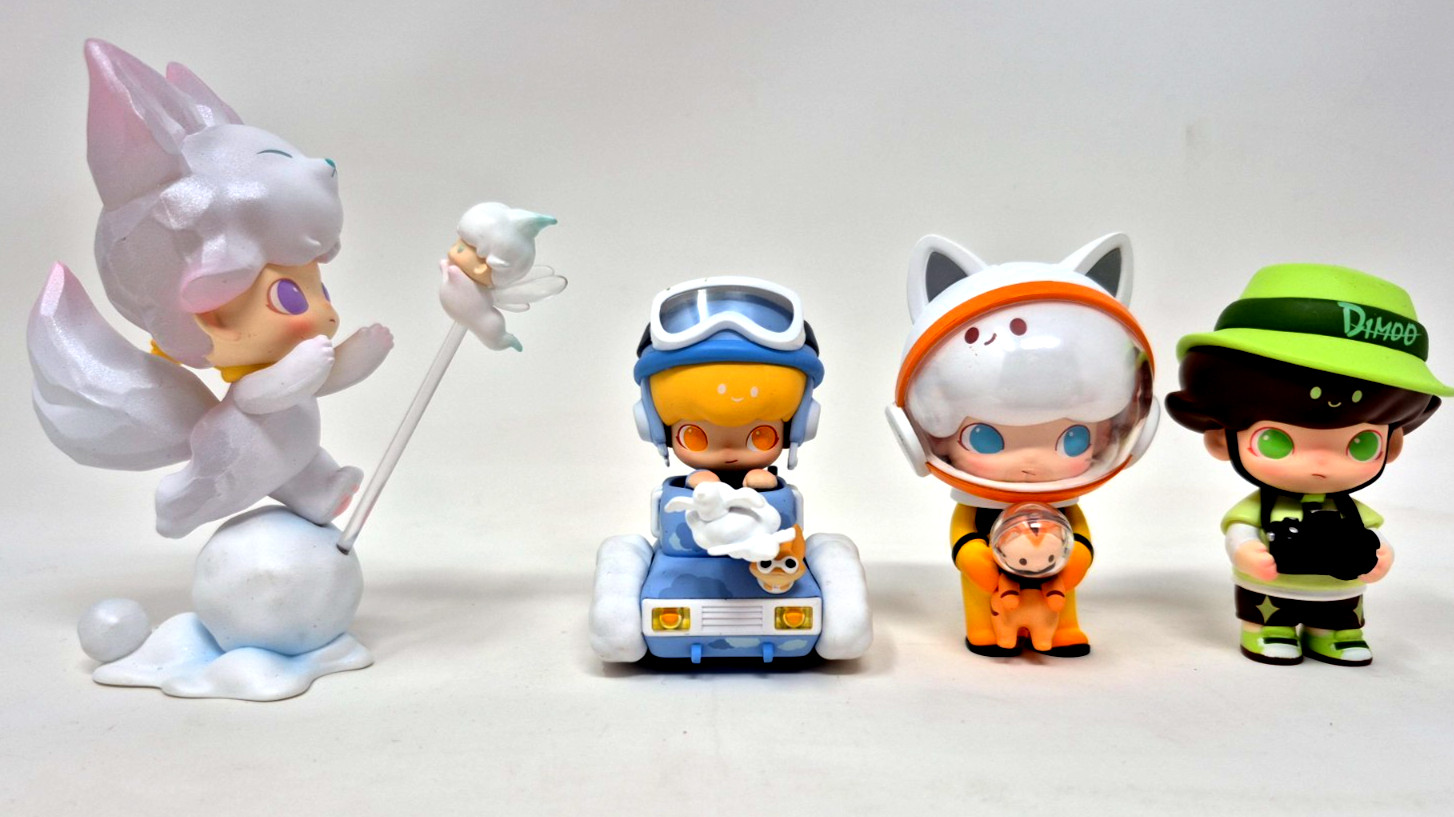POP MART Dimoo World Designer Art Toys Lot of 4 Blind Box Figures No Box