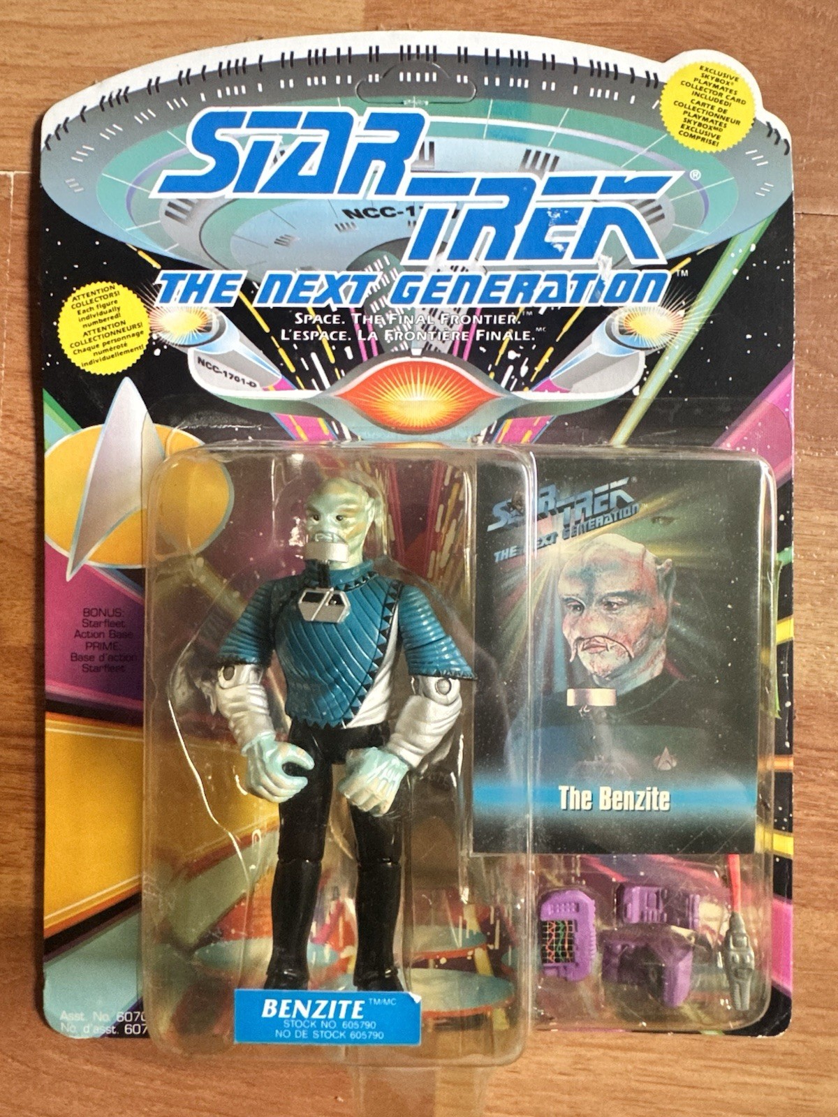 1993 Playmates Star Trek TNG Mordock the Benzite Figure Carded #605790