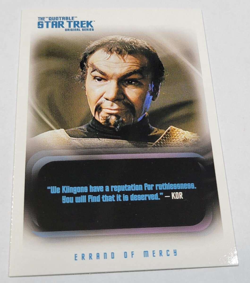 Rittenhouse The Quotable Star Trek TOS Card Kor Kirk #41 Città sul bordo