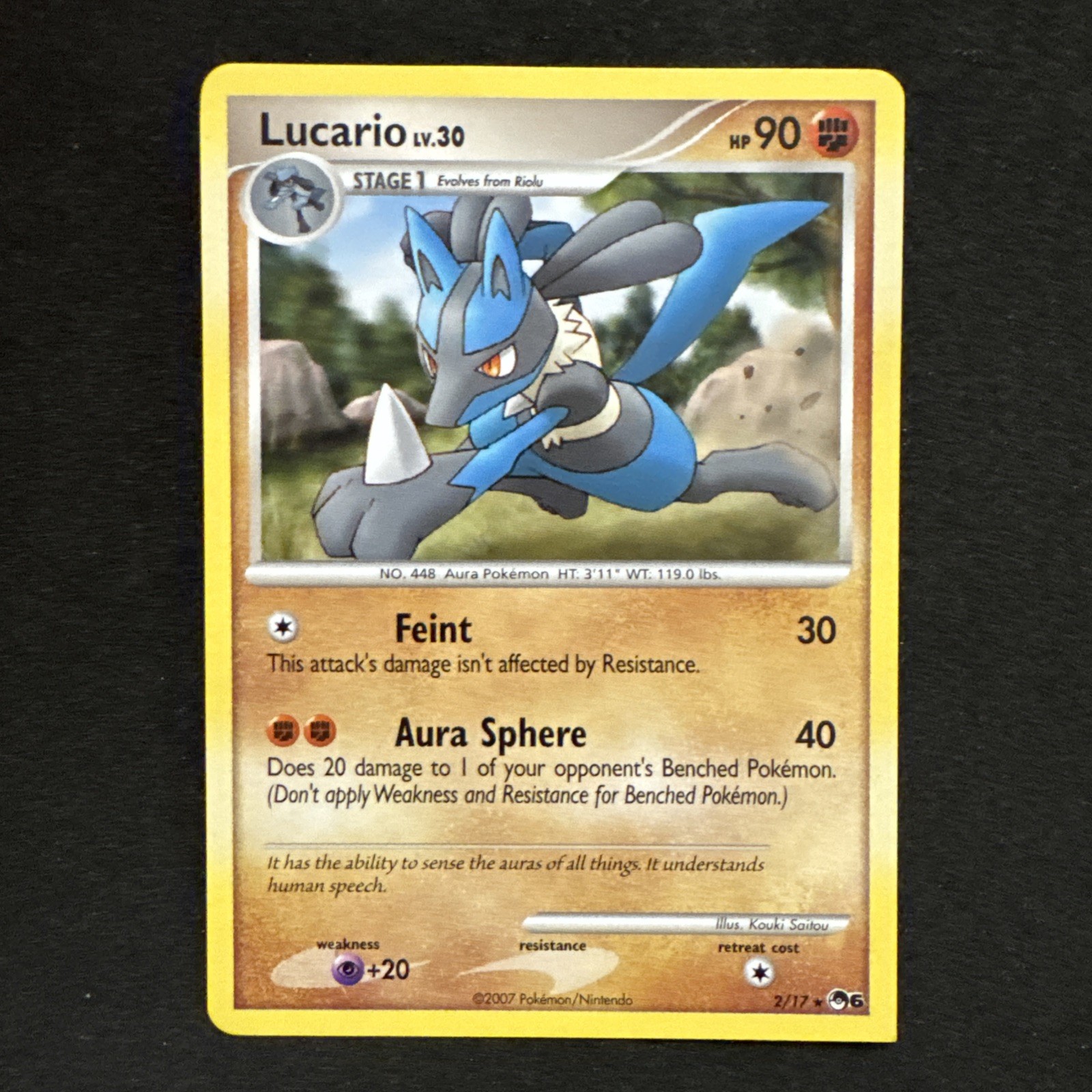 Angolo Taglio Quadrato Lucario 002/017 Pop Serie 6 Pokemon Regolare