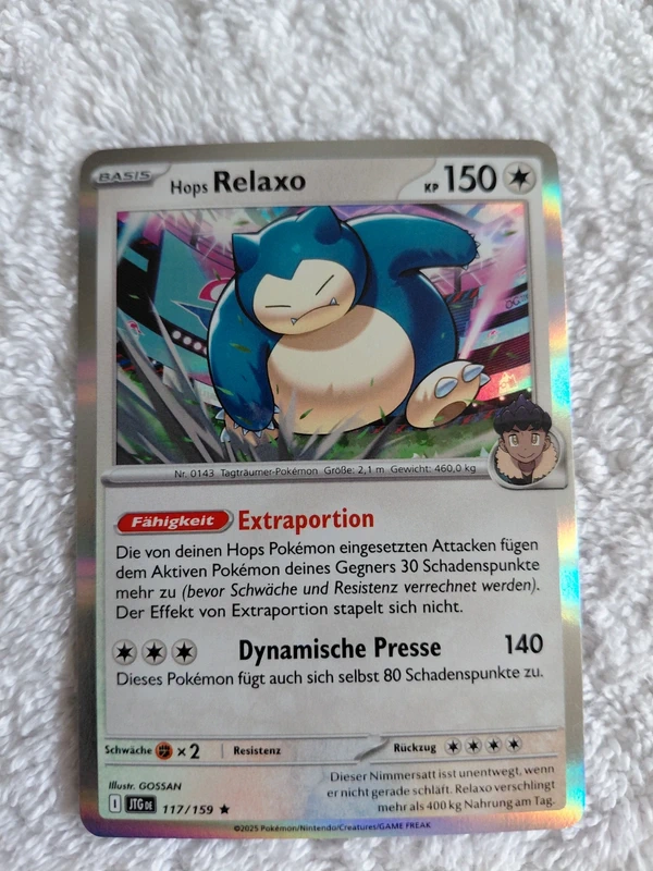 Pokémon Karte Hops Relaxo Einzelkarte Sammelkarte