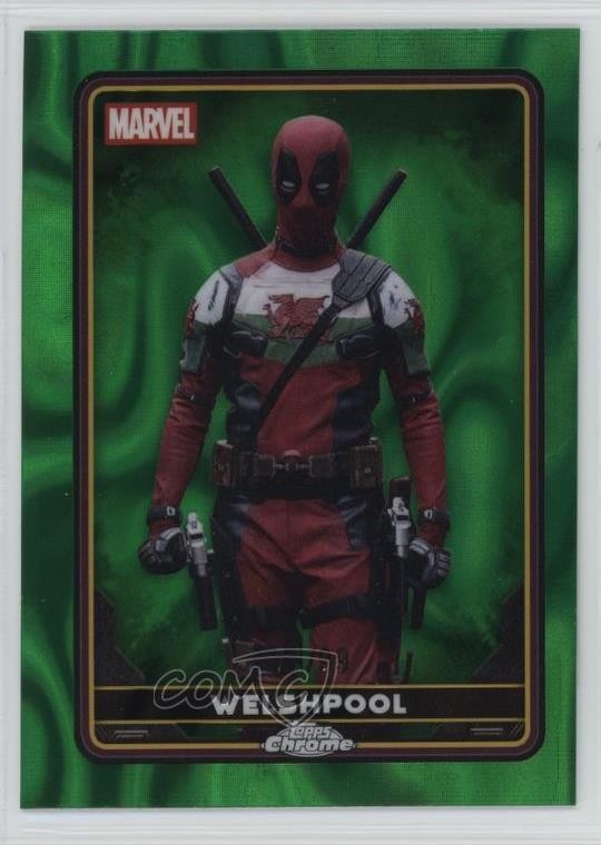 2025 Topps Chrome Deadpool Characters Green Lava Refractor /99 Welshpool #37 9et