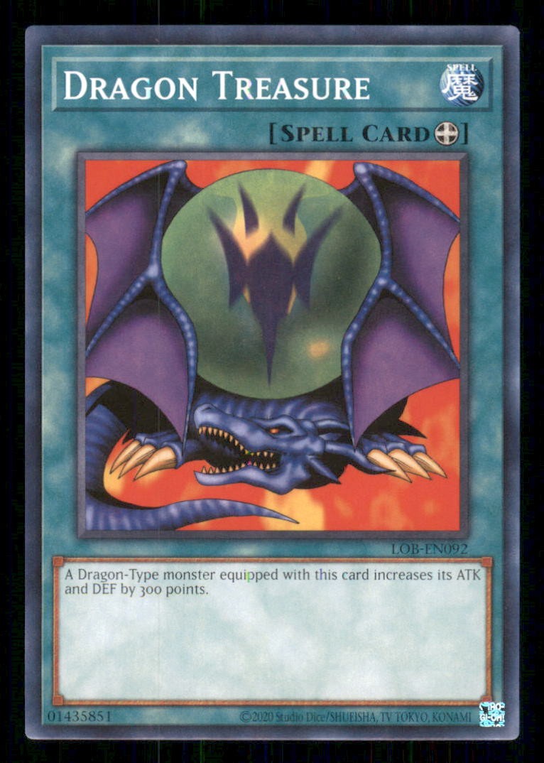 Dragon Treasure LOB-EN092 (Edizione 25° Anniversario) Yu-Gi-Oh Unlimited NM