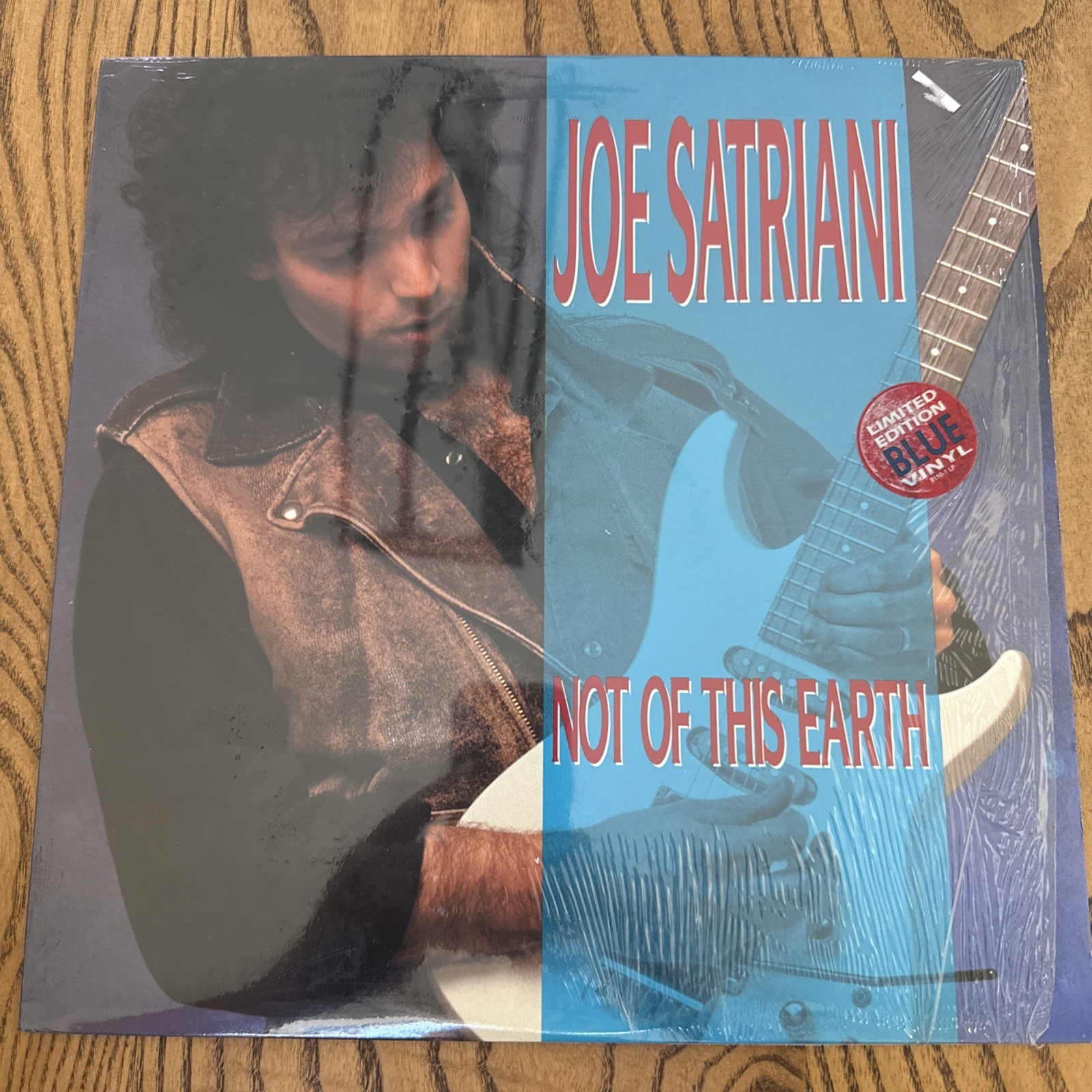 Joe Satriani Not Of This Earth LP 1988 Relativity Blue Vinyl - In Shrink - Mint