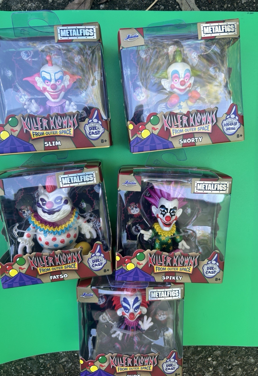 Jada Metalfigs Killer Klowns From Outer Space Complete Set Of 5 Fatso Rudy Slim+