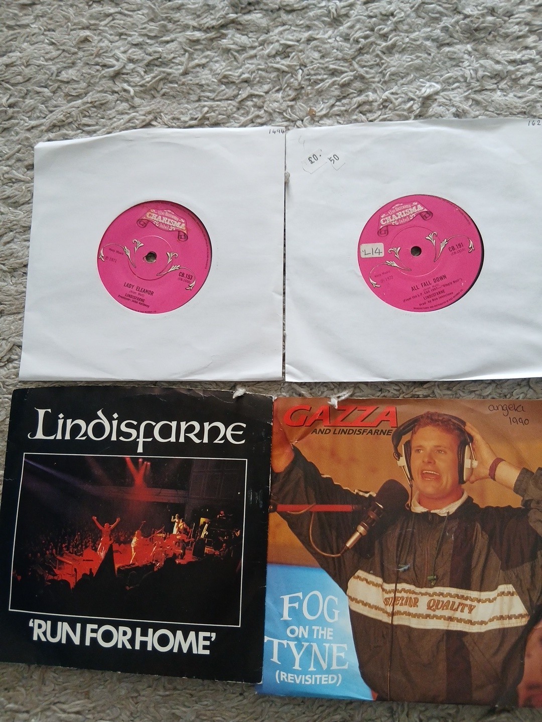 Lindisfarne  4  7" Singles - Run For Home, Lady Eleanor, Fog On The Tyne