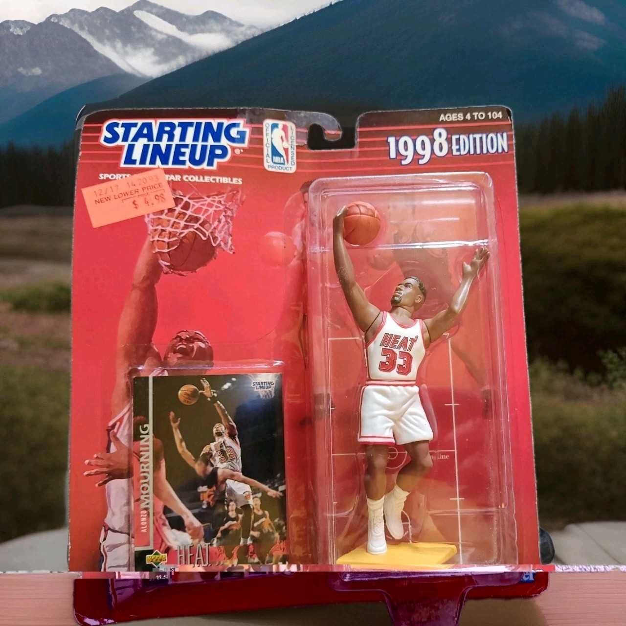 New. Alonzo Mourning 1998 Starting Line-Up figurine in package with card