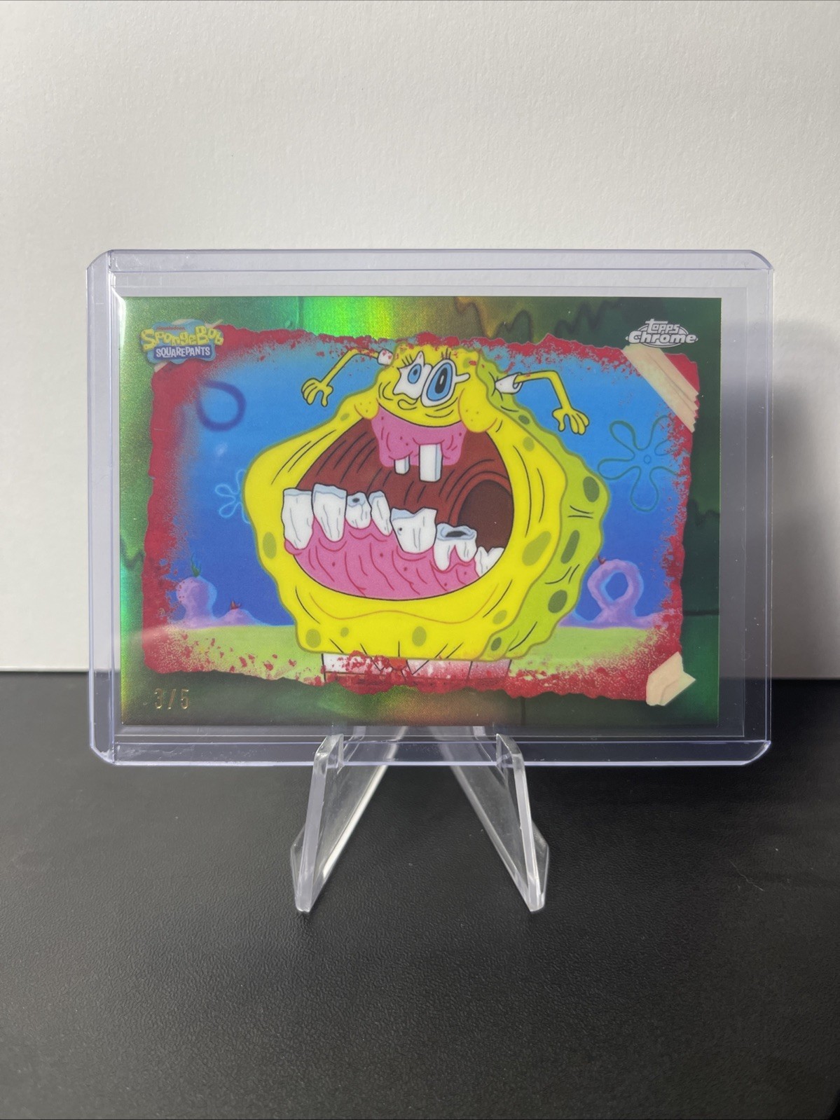 Inserto Gross Out 2025 Topps Chrome Spongebob /5 - CONGELAMENTO FACCIALE! - 1/16734 hobby!