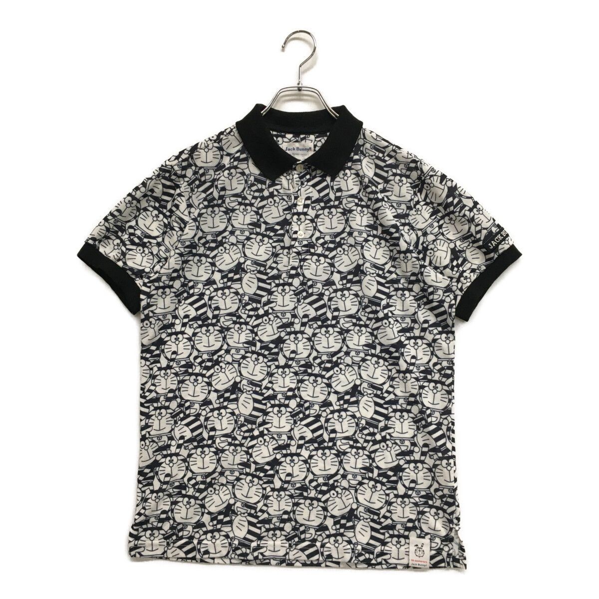 Jack Bunny Uomo!! Polo manica corta 4(M) bianca x nera Doraemon 5°
