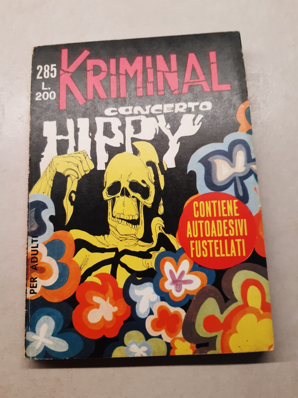 Kriminal 285 originale corno  del 1970 con adesivi ottimo edicola vedi foto