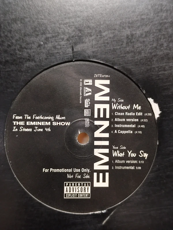 Vinilo Rap Eminem - Without Me/What You Say 12" 2002
