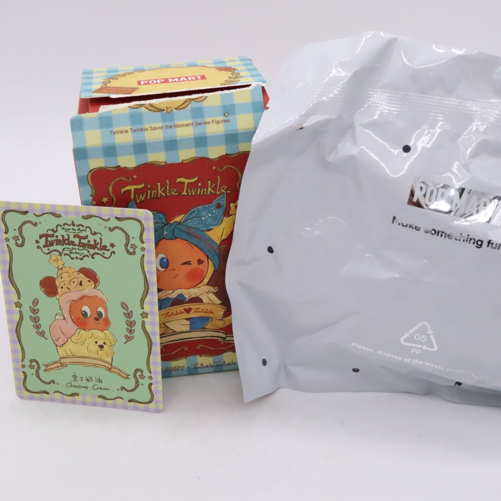 Twinkle Twinkle CREMA DI CASTAGNE Figura Savor the Moment Serie PopMart Sacchetto Sigillato