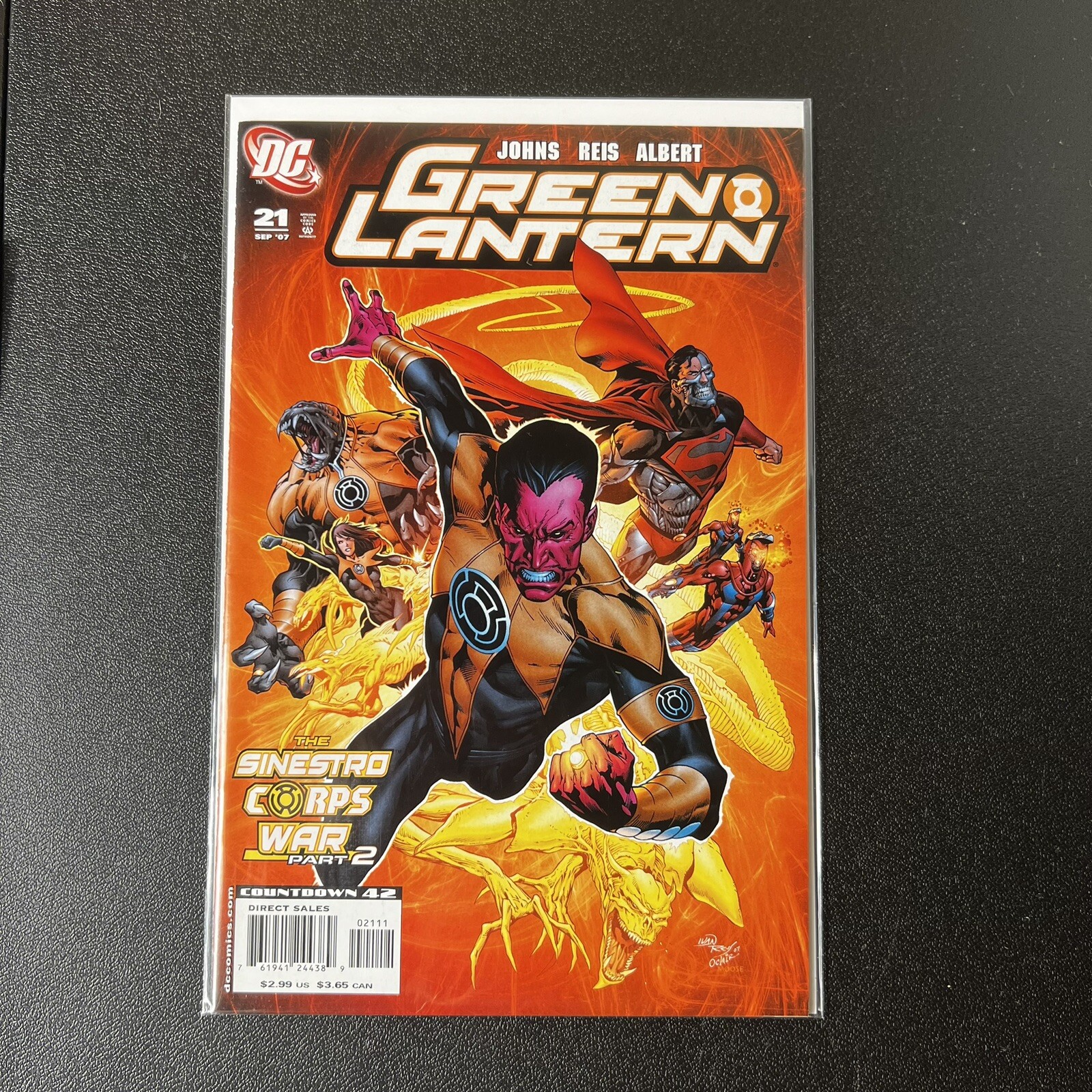Lanterna Verde #21 Fumetto DC 2007 Sinestro Corps Guerra Geoff Johns Reis