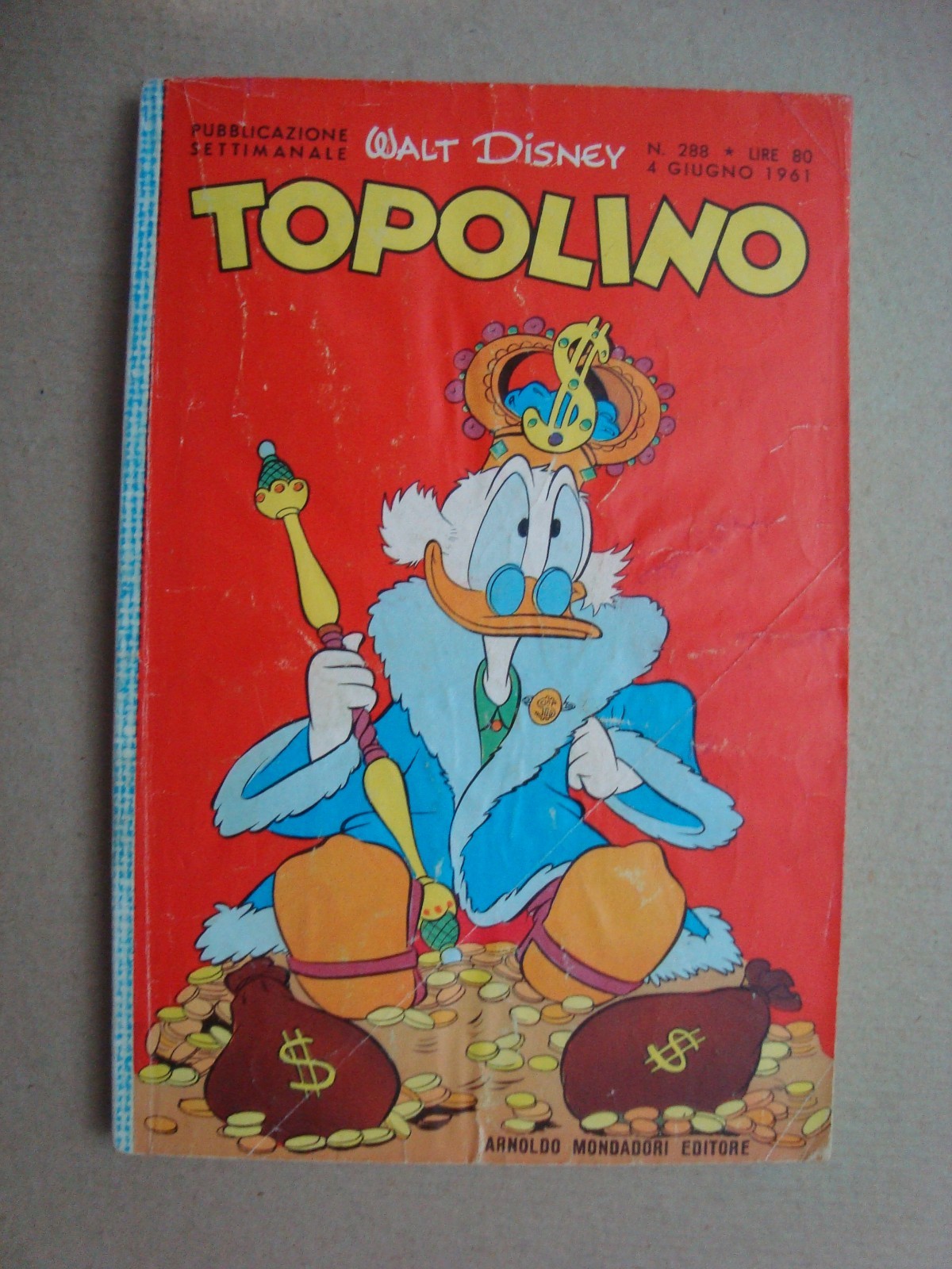 topolino libretto n° 288 ed.mondadori 1961