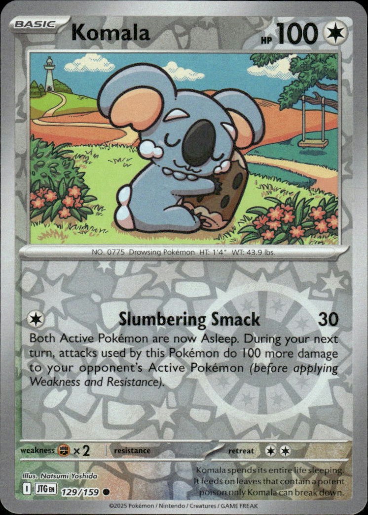 Komala Journey Together 129/159 Common Reverse Holo Pokémon — English NM