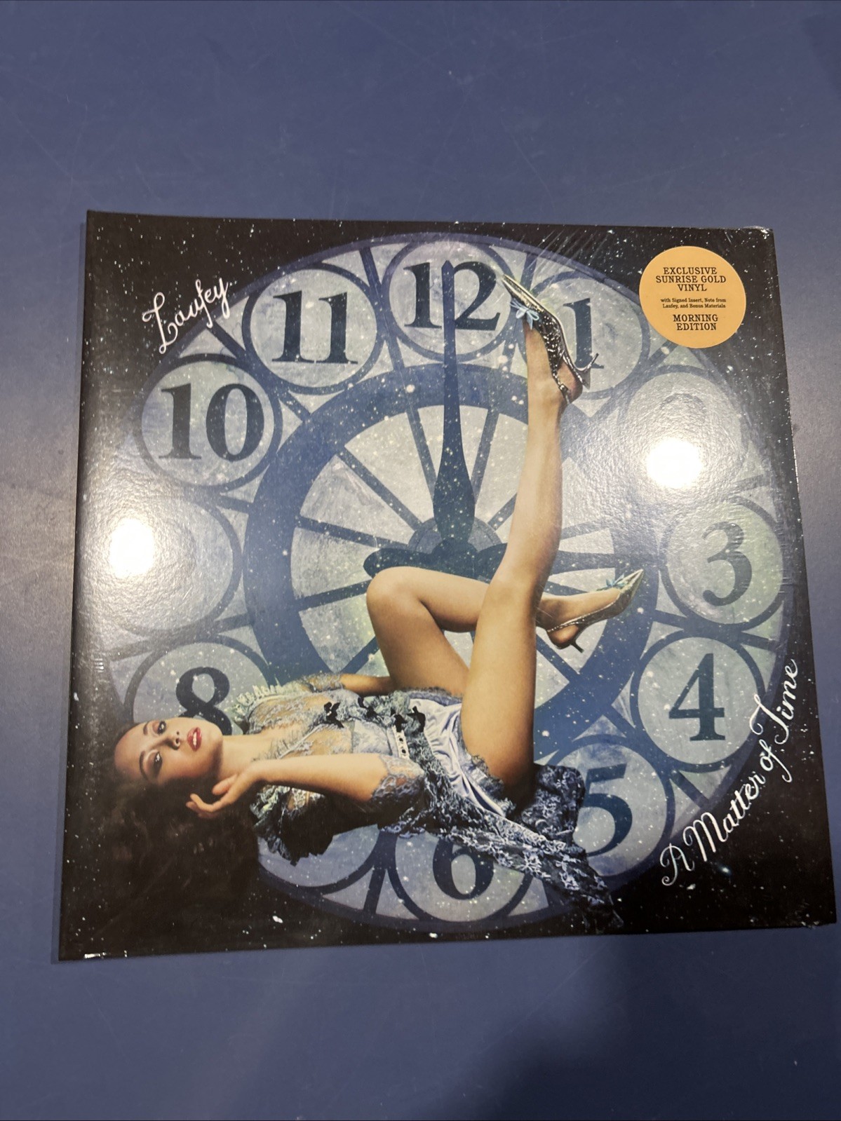 Laufey A Matter of Time Exclusive Sunrise Gold Vinyl Record with Signed Insert