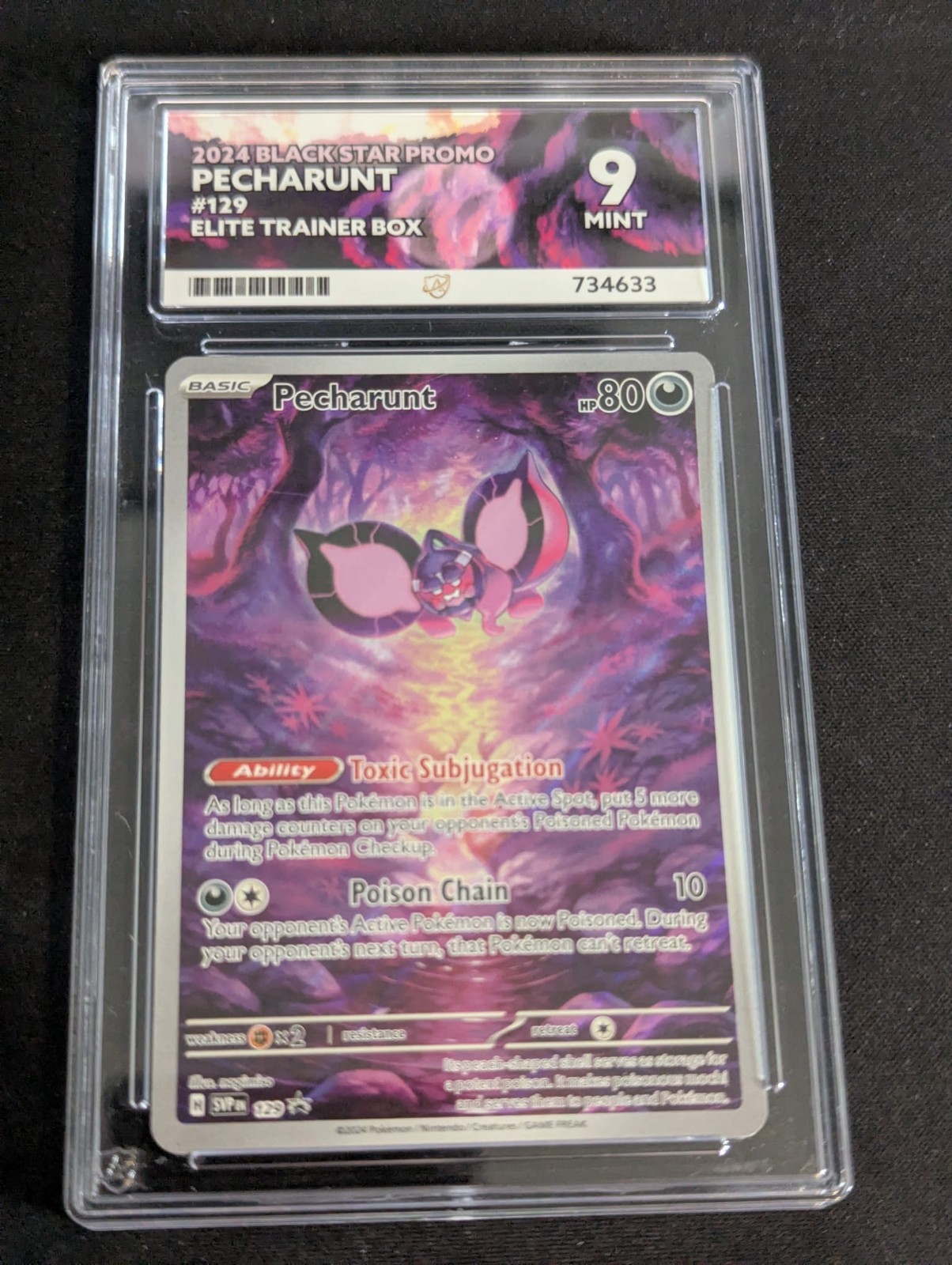 Pecharunt SVP 129 Pokemon Center Stamped - Ace 9 - Black Star Promo -Pokemon TCG