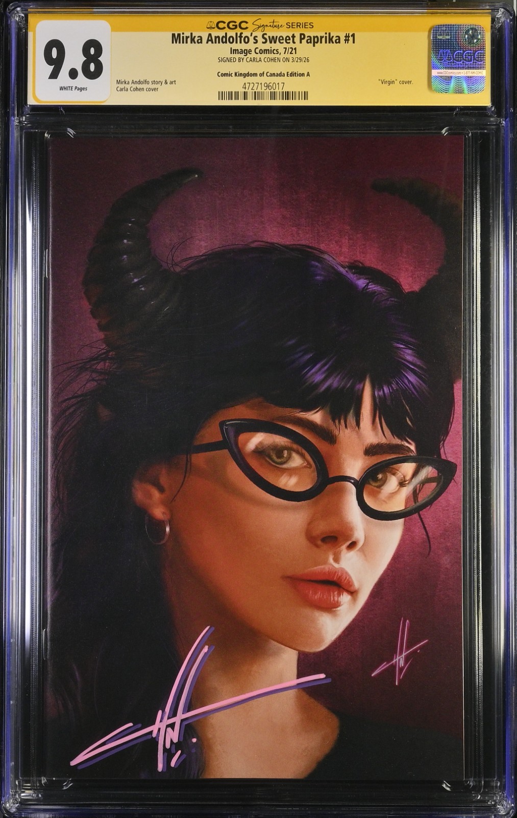 MIRKA ANDOLFO'S SWEET PAPRIKA #1 COHEN VARIANT SIGNED BY CARLA COHEN CGC 9.8