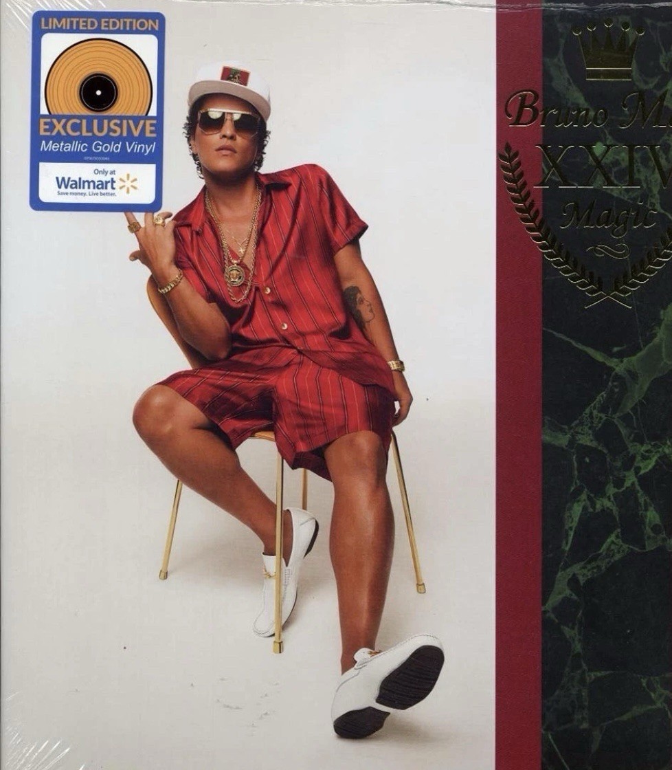 BRUNO MARS –XXIVK 24k Magic  GOLD VINYL  WALMART EXC SEALED