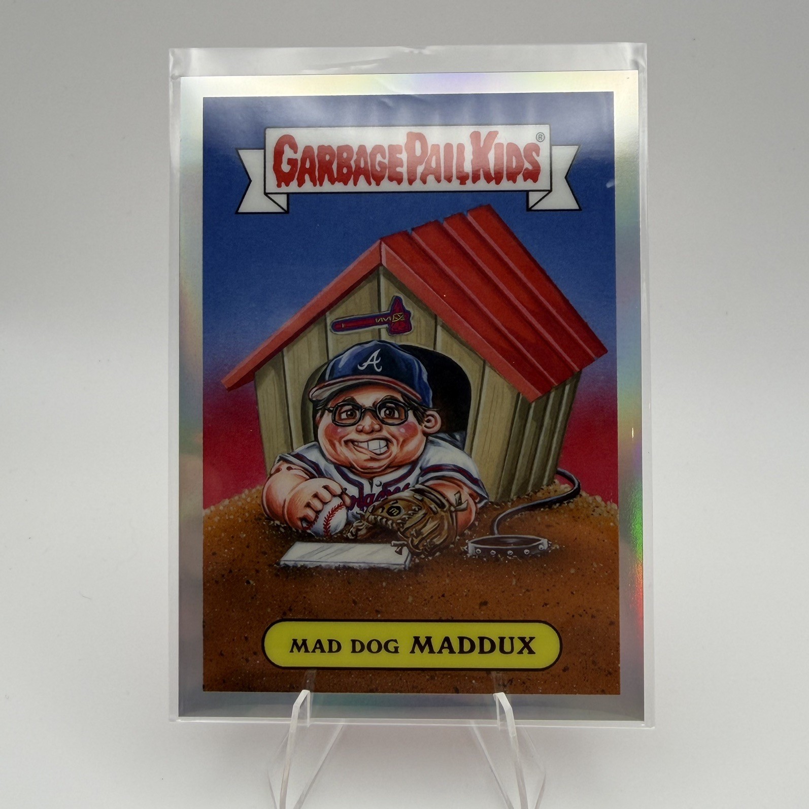 2026 Bowman Spazzatura Secchio Bambini GPK GPK-16 Cane Pazzo Maddux Ologramma Greg Maddux