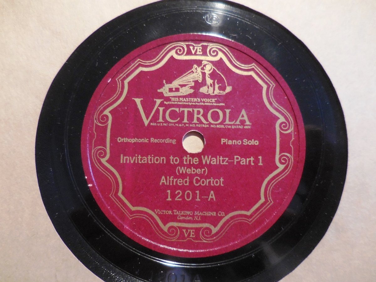 1926 ALFRED CORTOT Piano TAKE 1/3 CARL MARIA v WEBER INVITATION TO THE DANCE 78