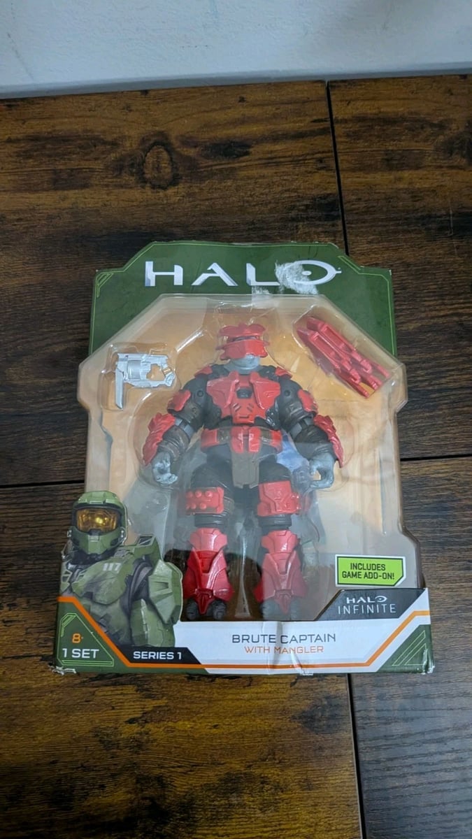 Halo Infinite BRUTE CAPTAIN con MANGLER action figure giocattolo serie 1
